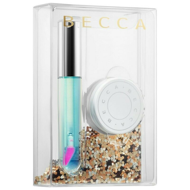BECCA Chill & Glow Setting Powder & Lip Gloss Duo Set (Limited Edition).